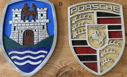 two aluminium plaques